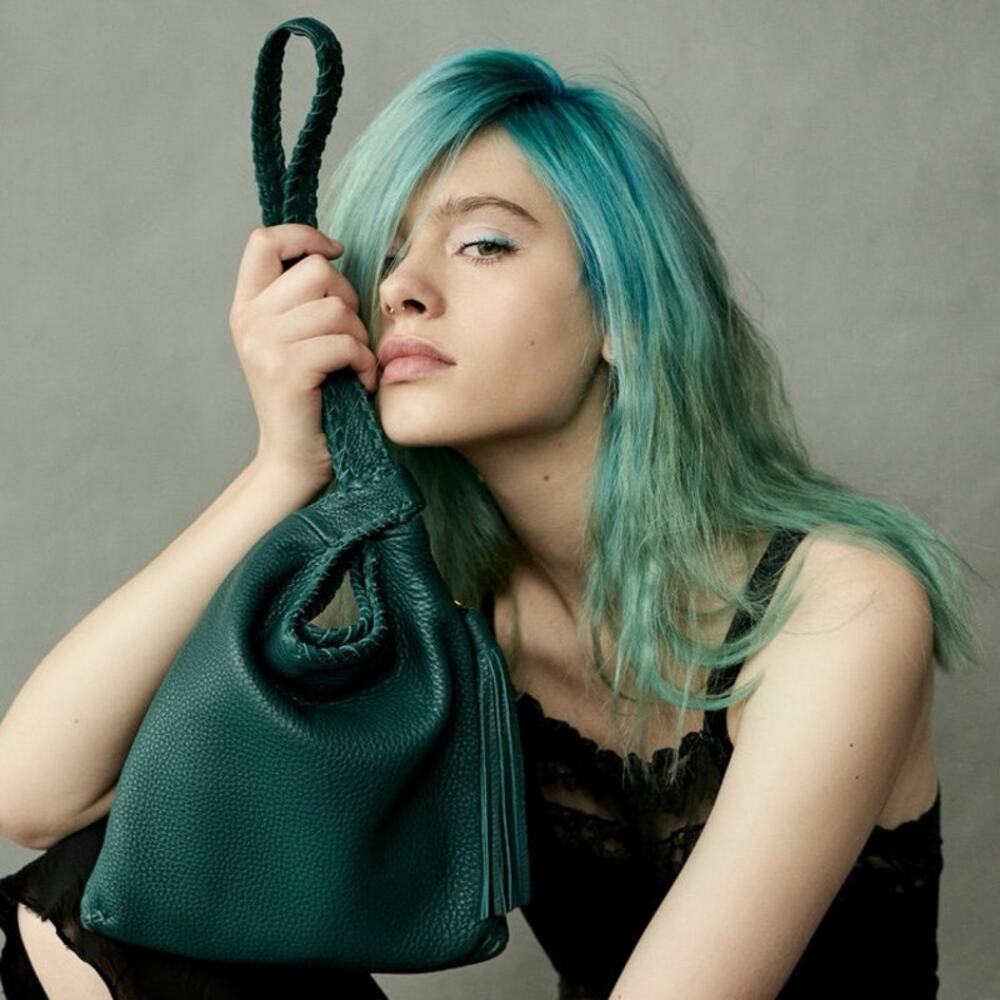 HOBO International Japanese Knot Purse In Peacock Green